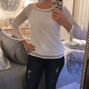 Banana Republic White Long Sleeve Blouse